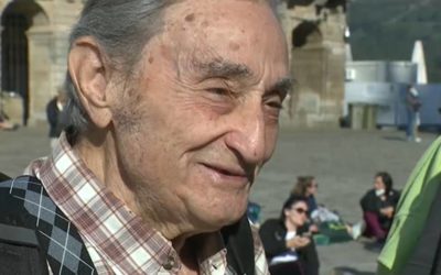 Un peregrino de 93 años: «Espero poder hacer el Camino más veces»