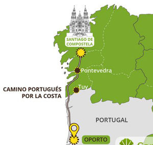 Albergues del Camino Portugués por la costa (por A Guarda)